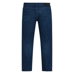 Jean nuit délavé avec une coupe slim à fermeture zippée boutonnée