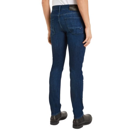 Jean nuit délavé avec une coupe slim à fermeture zippée boutonnée - Image 5
