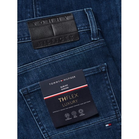 Jean nuit délavé avec une coupe slim à fermeture zippée boutonnée - Image 6