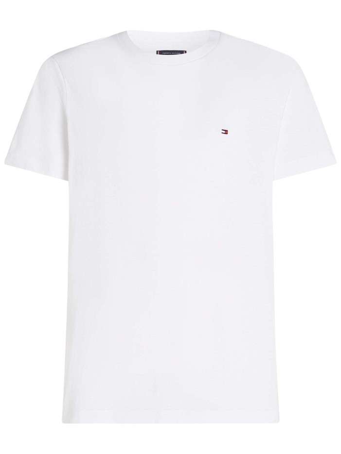 T-shirt en coton blanc uni...