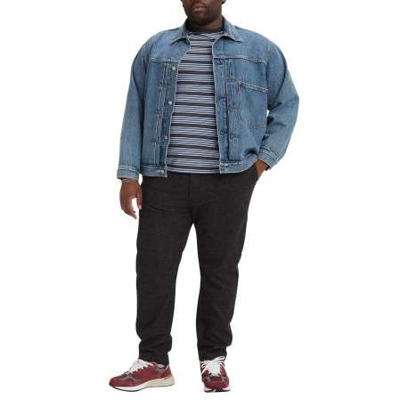 Pantalon Chino en coton noir uni avec une coupe droite et 4 poches - Image 4