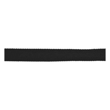 Ceinture noire unie avec nom de la marque sur la boucle de fermeture - Image 2