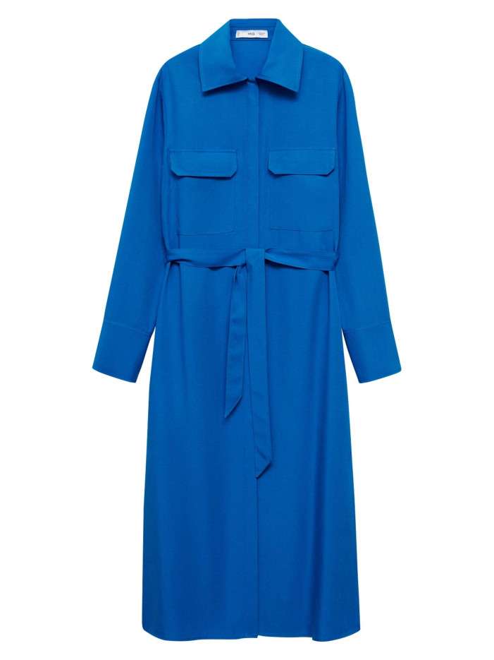 Robe longue bleue...