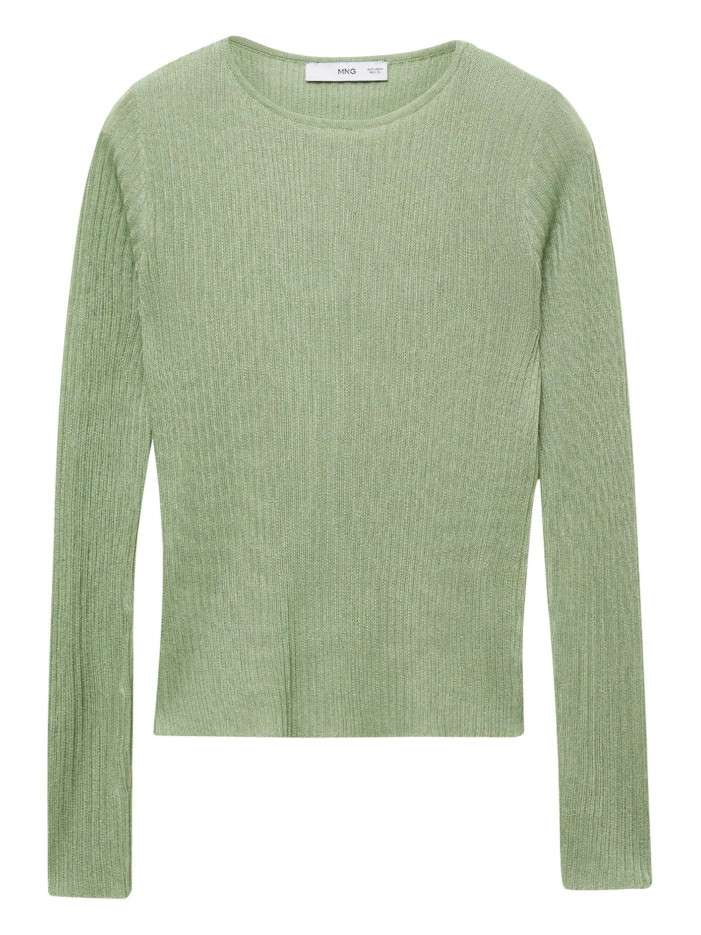 T-shirt vert uni avec une...