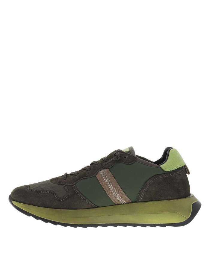Baskets running en cuir...