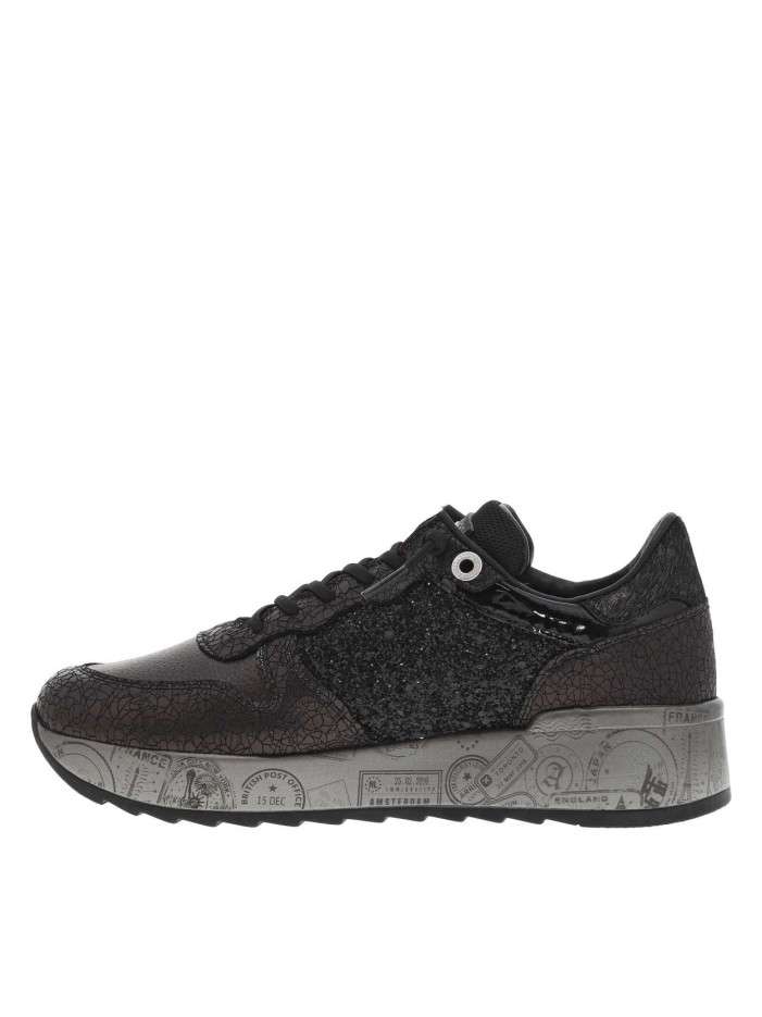 Baskets running en cuir...
