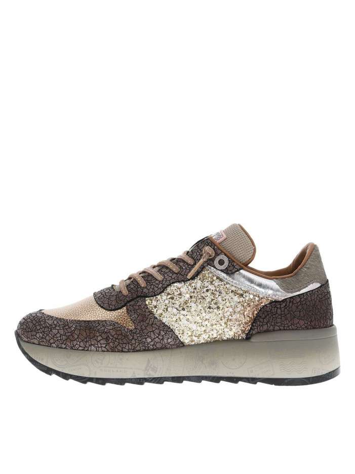 Baskets running en cuir...