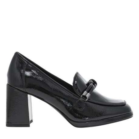 Escarpins emboitant noir vernis à semelle à talon décroché haut - Image 3