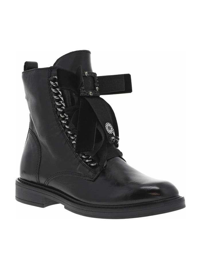 Bottines en cuir noires à...