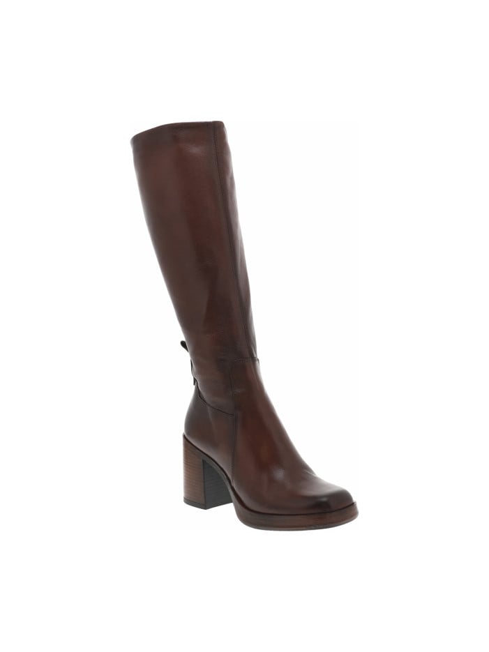 Bottes en cuir chocolat à...