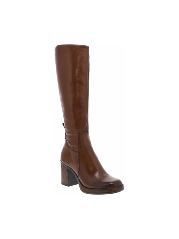 Bottes en cuir camel à...