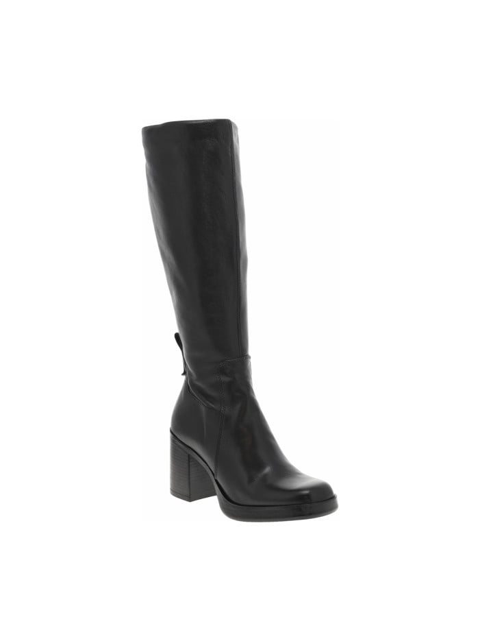 Bottes en cuir noires à...