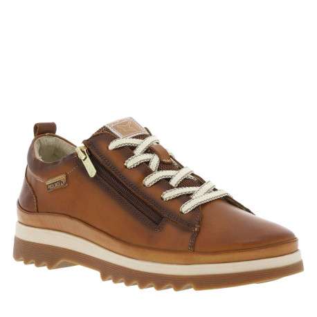Sneakers en cuir avec semelle à talon plat et cranté et lacets - Image 9