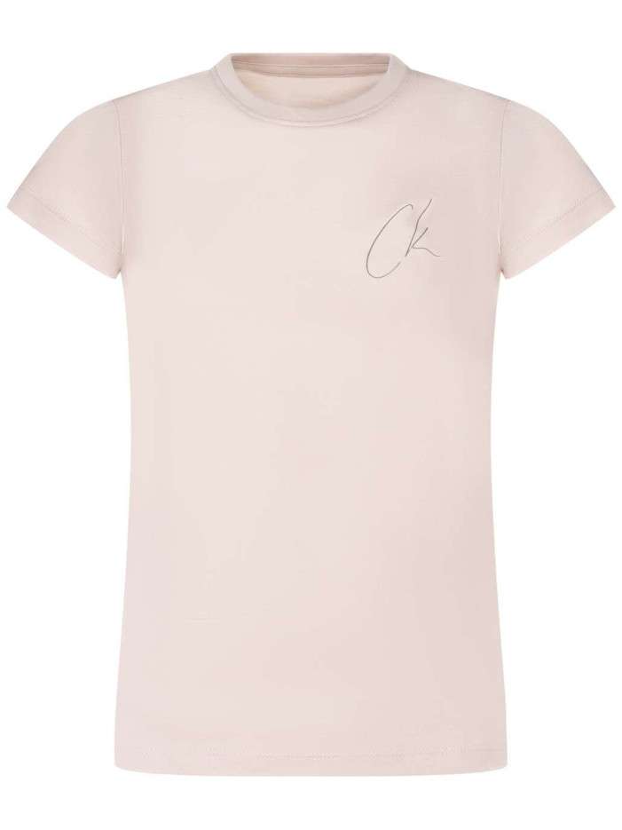 T-shirt en coton lilas uni...