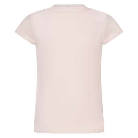 T-shirt en coton lilas uni avec nom de la marque sur la poitrine - Image 2