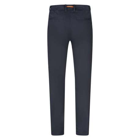Pantalon marine uni avec une coupe droite et des passants pour ceinture - Image 2