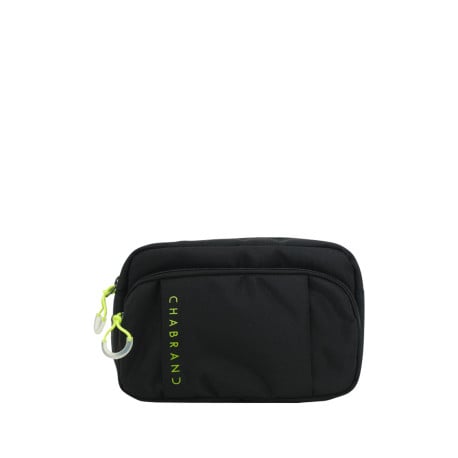Banane noire unie avec ceinture ajustable et multiples poches
