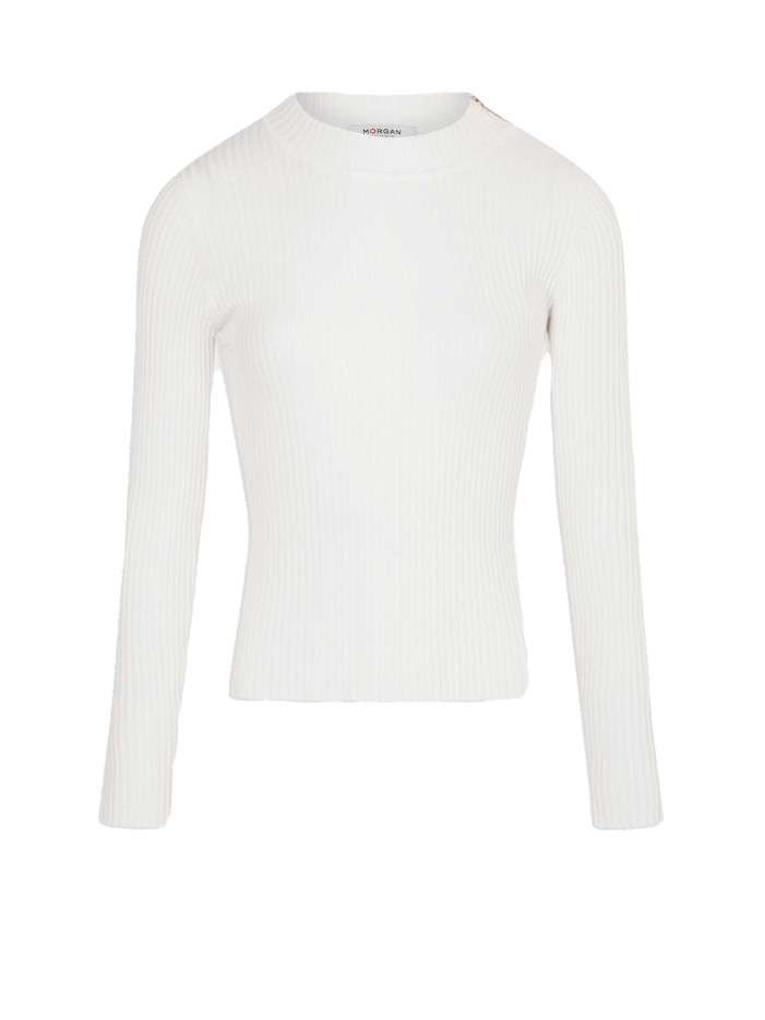 Pull écru uni avec une...
