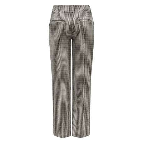 Pantalon chino beige imprimé pied de poule avec une coupe regular fit - Image 5