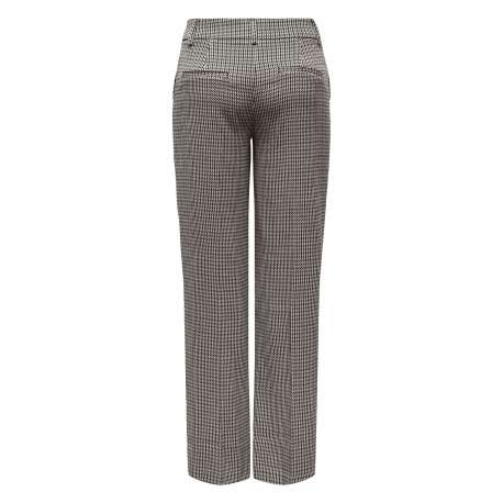 Chino anthracite pied de poule à coupe droite et poches passepoilées - Image 2