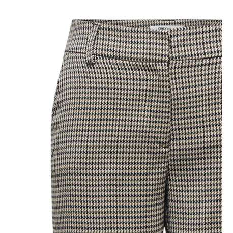 Chino anthracite pied de poule à coupe droite et poches passepoilées - Image 3
