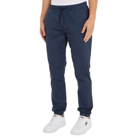 Pantalon de jogging en coton biologique bleu marine uni à coupe slim - Image 6