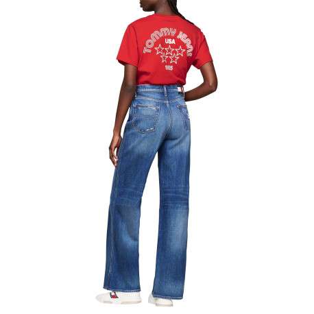 Jean en coton régénératif bleu délavé aux cuisses à coupe bootcut - Image 2