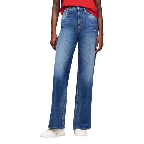 Jean en coton régénératif bleu délavé aux cuisses à coupe bootcut - Image 4