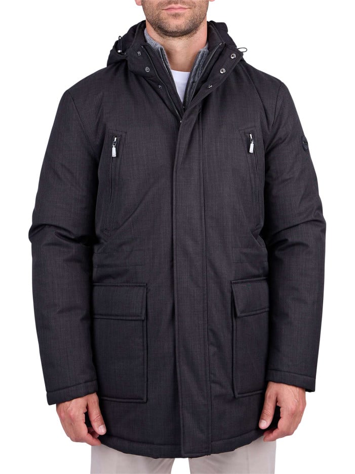 Parka à capuche noire...