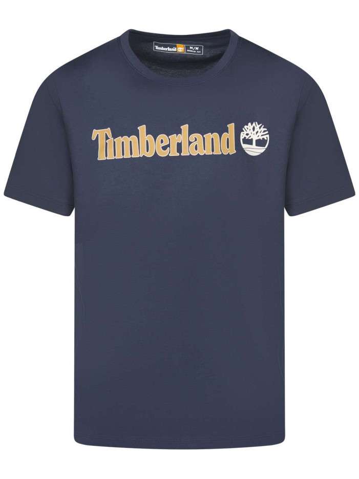 T-shirt en coton marine uni...