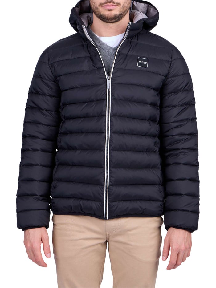 Doudoune noire unie avec...