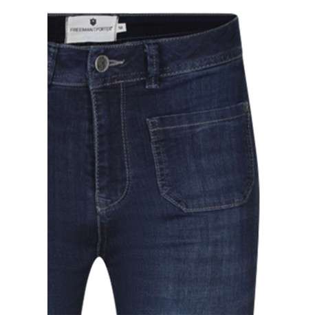 Jean nuit avec une coupe droite à fermeture zippée et boutonnée - Image 3