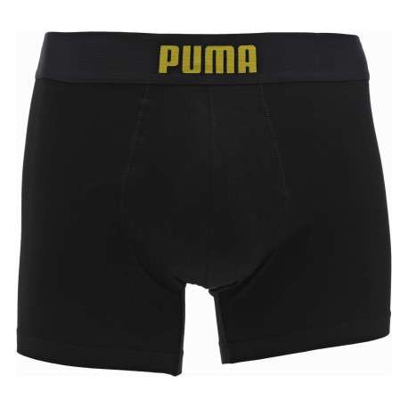 Lot de 2 Boxers classiques en coton noir uni à taille élastiquée - Image 4