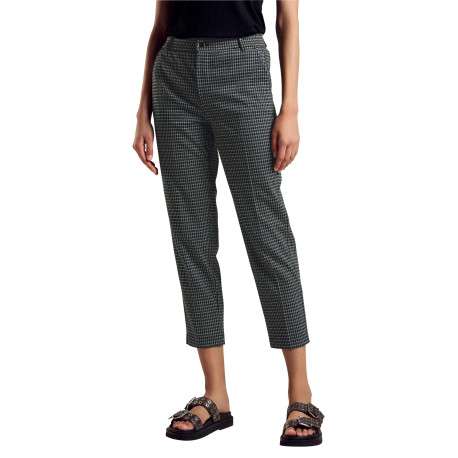 Chino vert à motif pied de poule avec une coupe slim et passants pour ceinture - Image 6