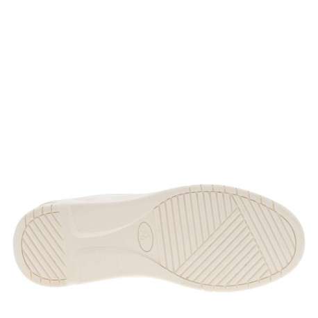 Sneakers multisport blanches et rose pâle à talon plat et à lacets plats blancs - Image 5