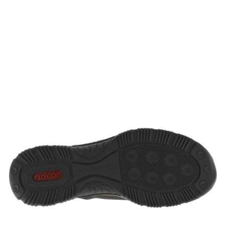 Sneakers noires à talon plat et à lacets élastiqués avec stoppeur - Image 5