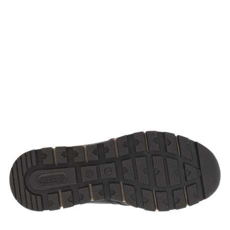 Sneakers noires à semelle intermédiaire beige à talon plat avec zip et lacets - Image 5