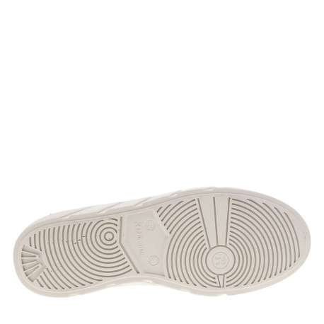 Baskets tennis en cuir noires et dorées à talon plateau avec des lacets plats - Image 5