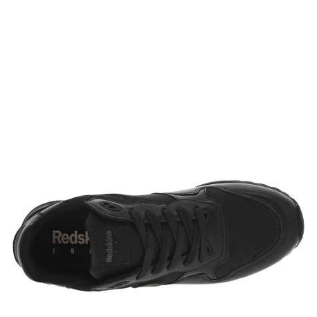 Sneakers noires à talon plat et à lacets plats noirs avec patch - Image 4