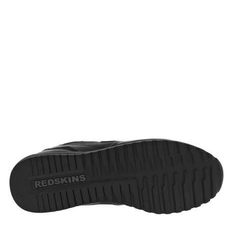 Sneakers noires à talon plat et à lacets plats noirs avec patch - Image 5