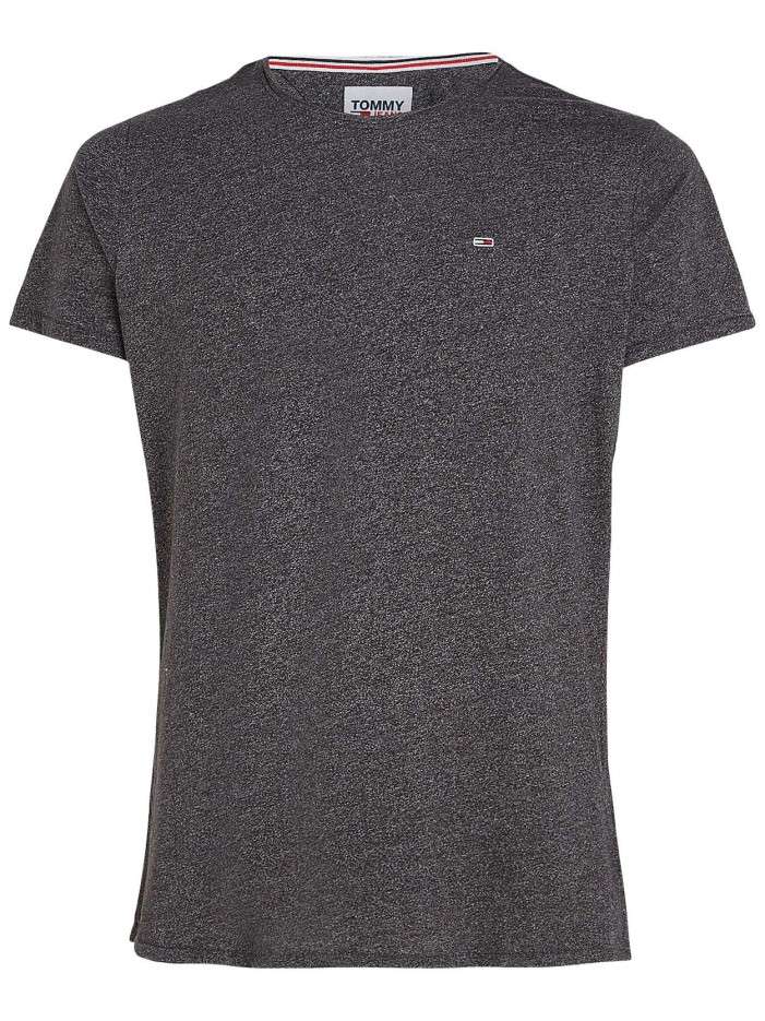T-shirt noir chiné à coupe...