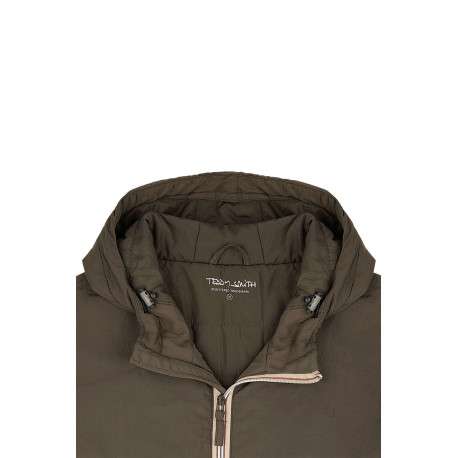 Blouson déperlant kaki avec zip tricolore, col à capuche et 4 poches - Image 3