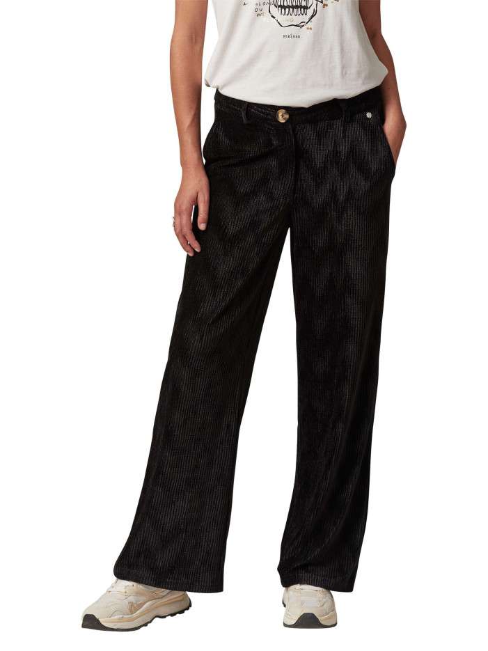 Pantalon chino noir en...