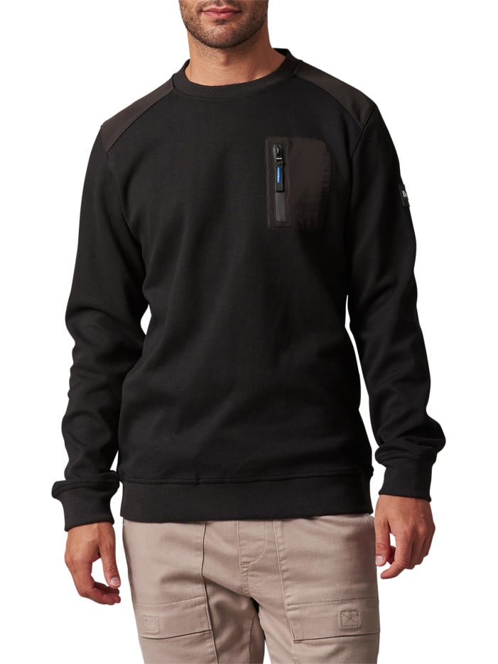 Sweat en coton mélangé noir...