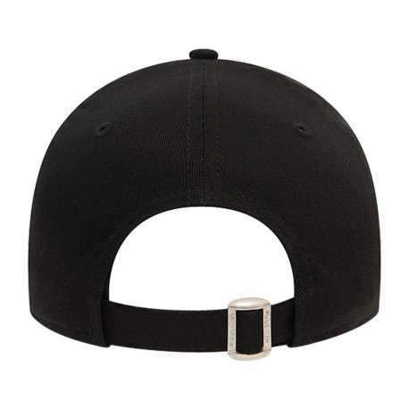 Casquette strapback en coton noire unie avec de la broderie fuchsia - Image 2