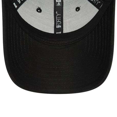 Casquette strapback en coton noire unie avec de la broderie fuchsia - Image 4