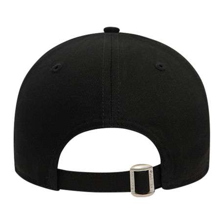 Casquette strapback réglable en coton noire unie avec de la broderie rouge - Image 2