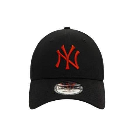 Casquette strapback réglable en coton noire unie avec de la broderie rouge - Image 5