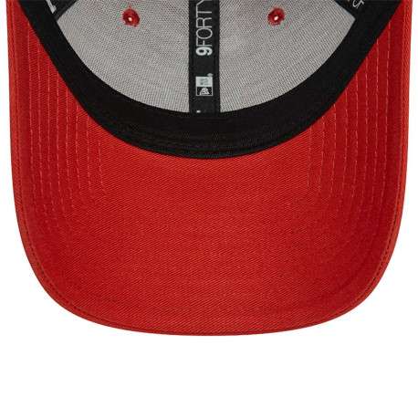 Casquette strapback réglable en coton rouille unie avec de la broderie - Image 12