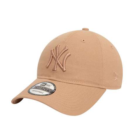 Casquette strapback réglable en coton camel unie avec de la broderie - Image 3